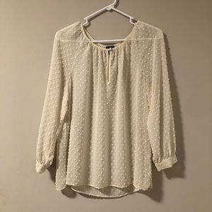 Sheer cream blouse